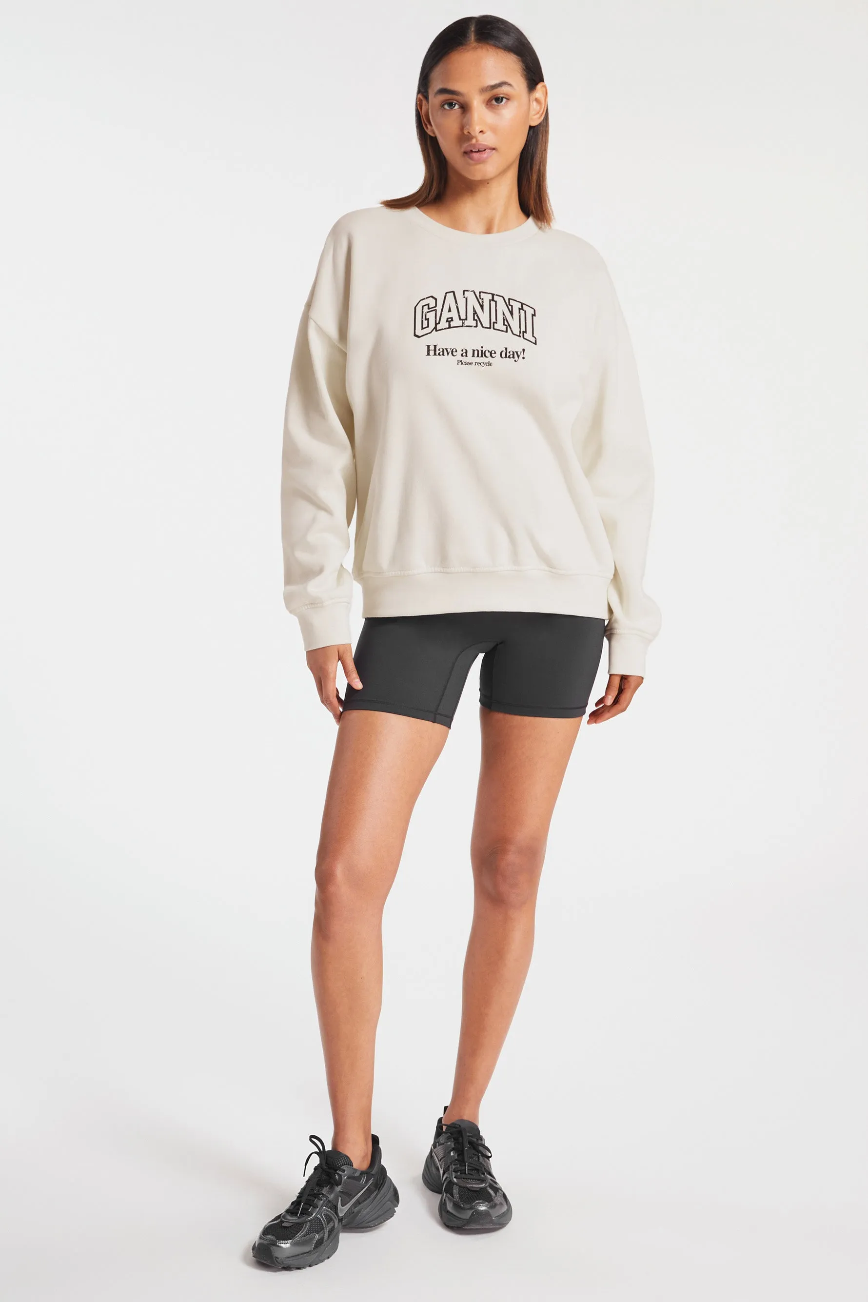 Isoli Ganni Oversized Sweatshirt - Egret