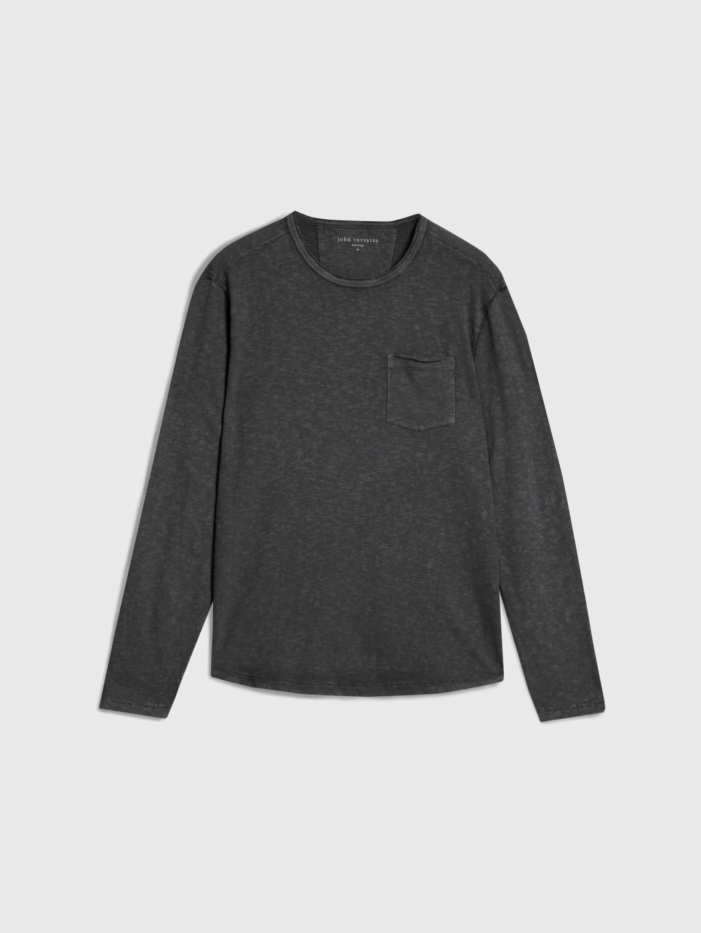 John Varvatos Crew With T-Hue Dye | Carbon Grey