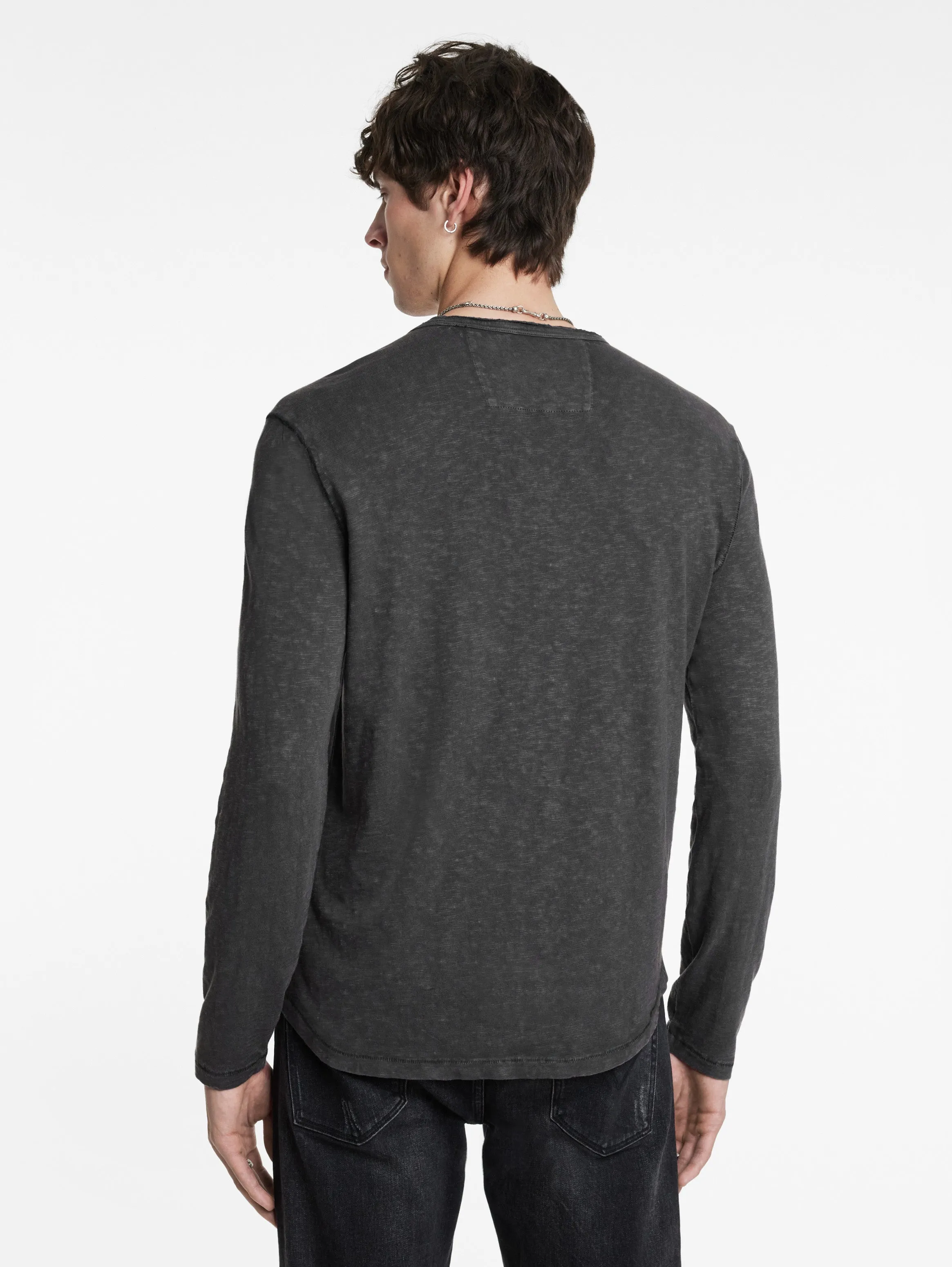 John Varvatos Crew With T-Hue Dye | Carbon Grey