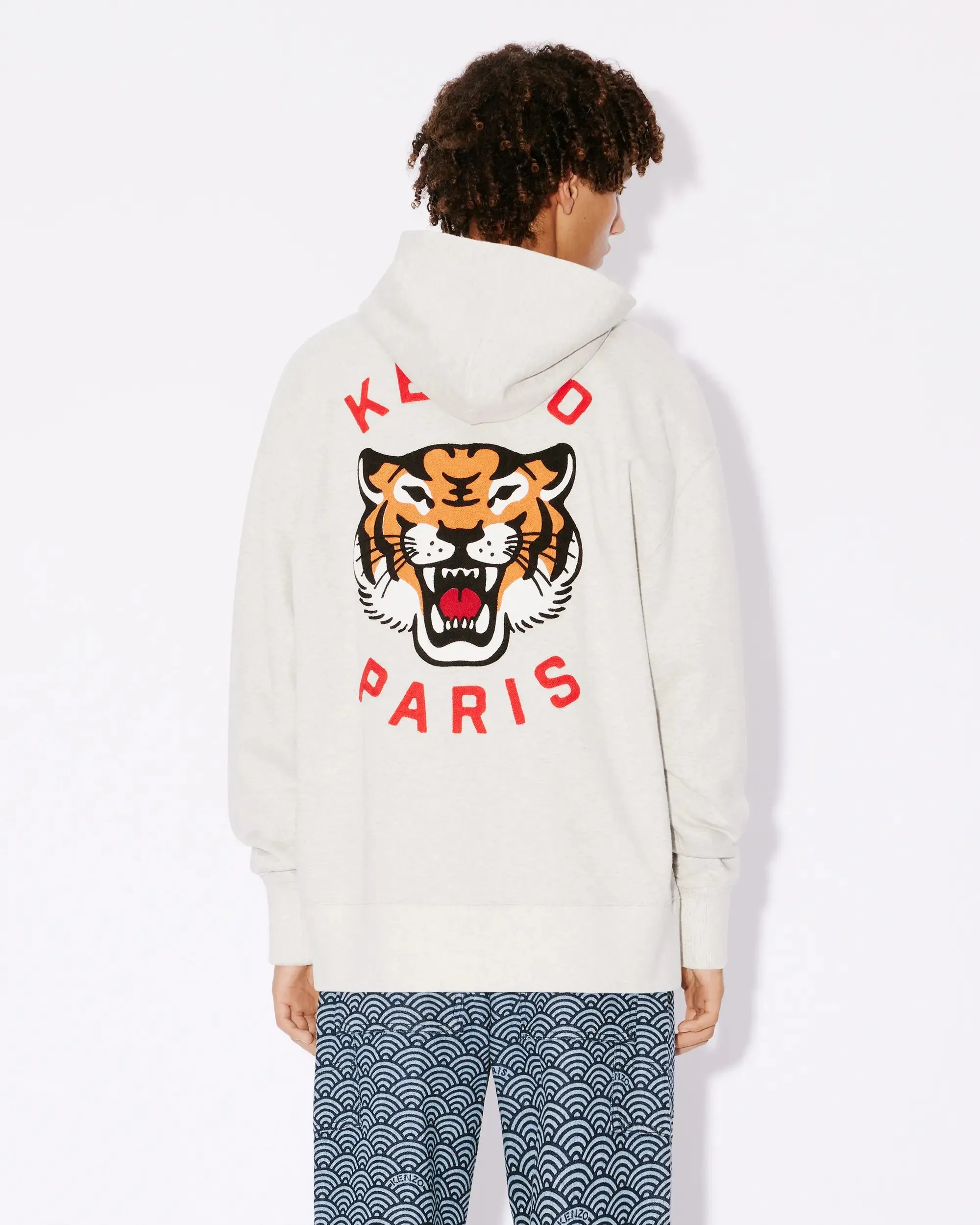 Kenzo Lucky Tiger Hoodie - Grey