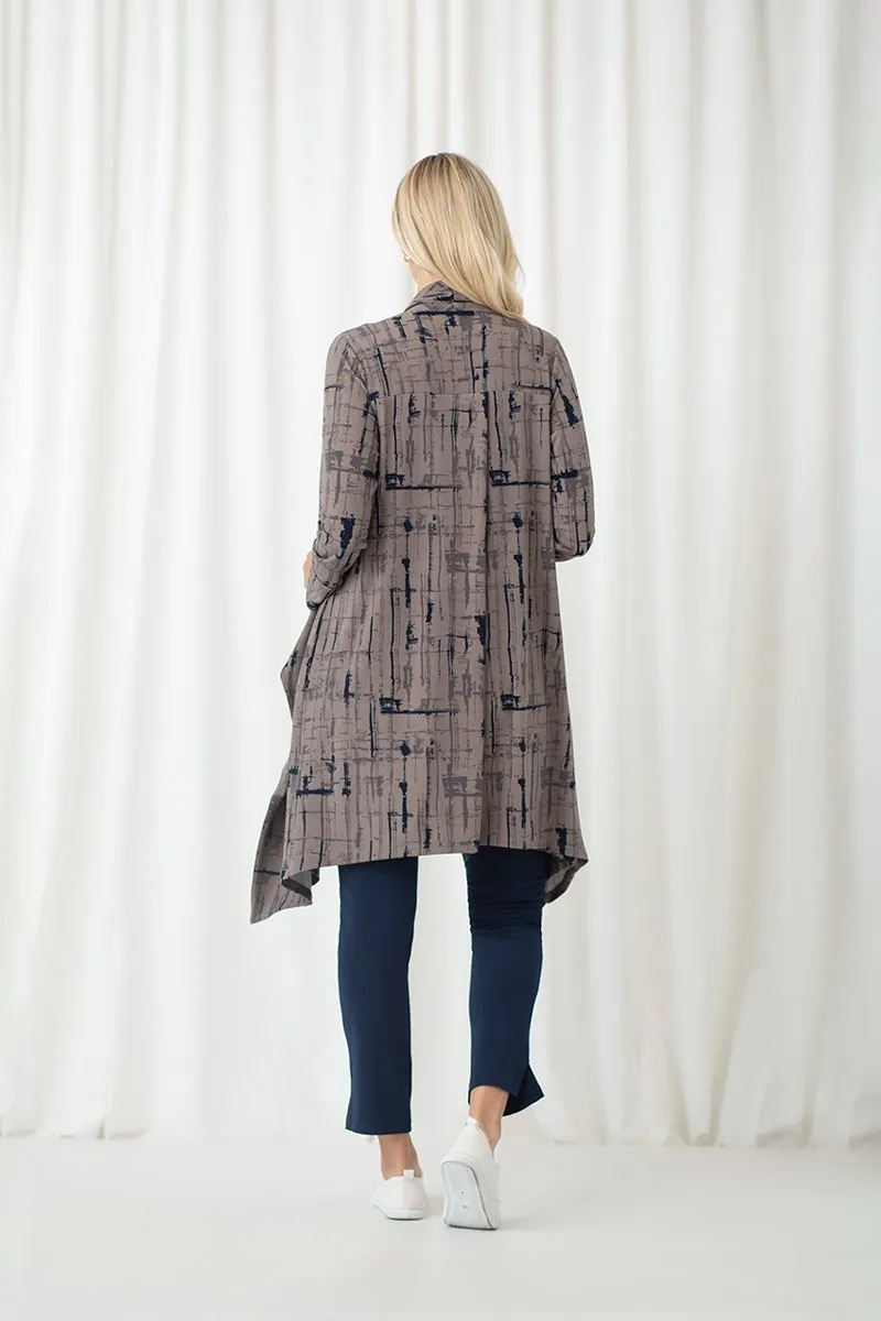 Key Cardigan Long | Drifting Lines Sand