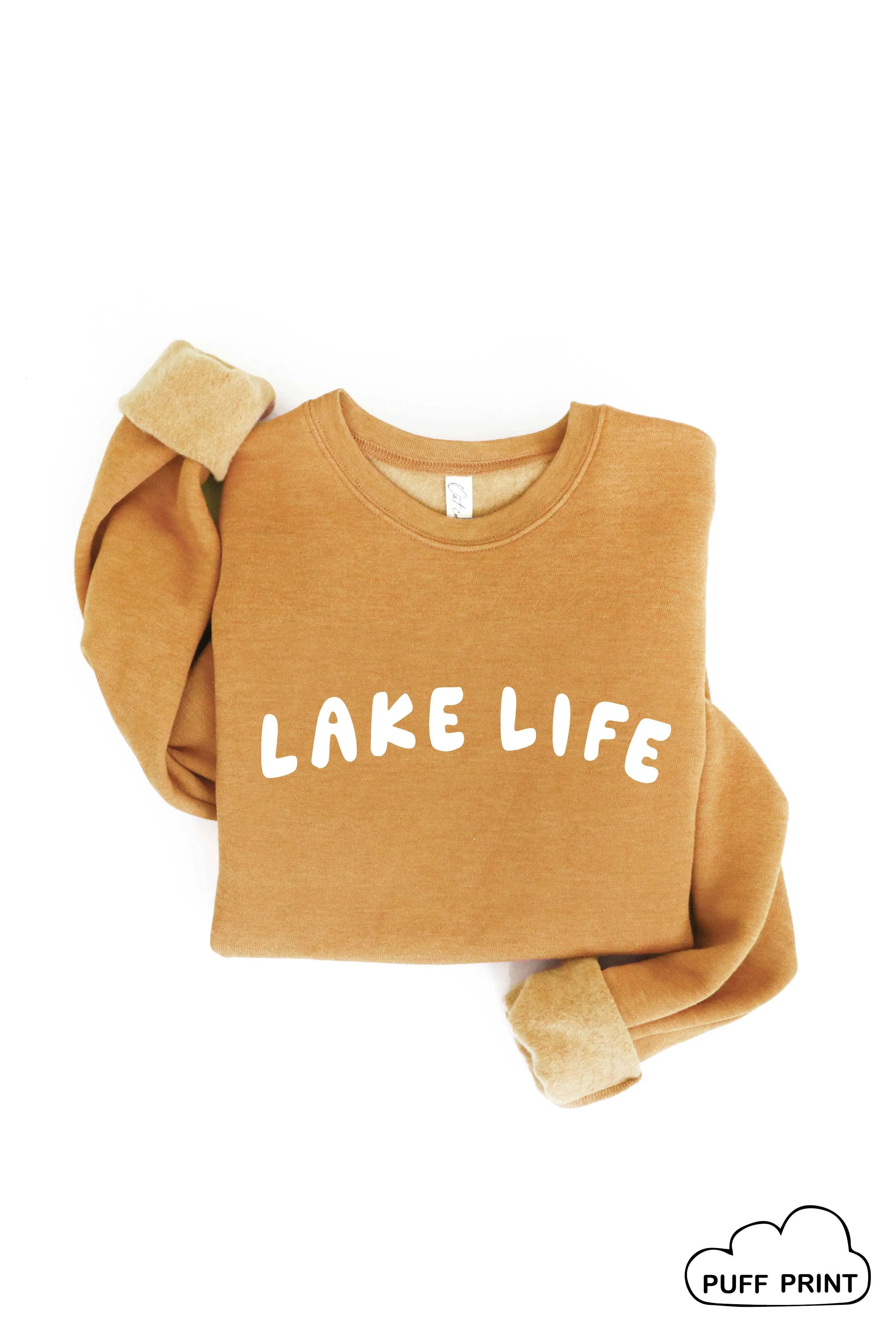 Lake Life Puff Print Graphic Sweatshirt