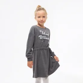 Long Sleeve Crew Neck Sweatshirt Dress