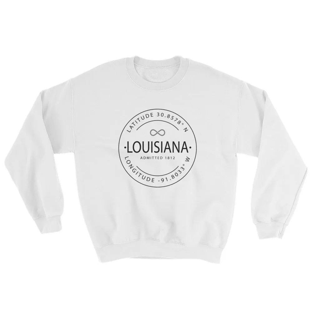 Louisiana - Crewneck Sweatshirt - Latitude & Longitude