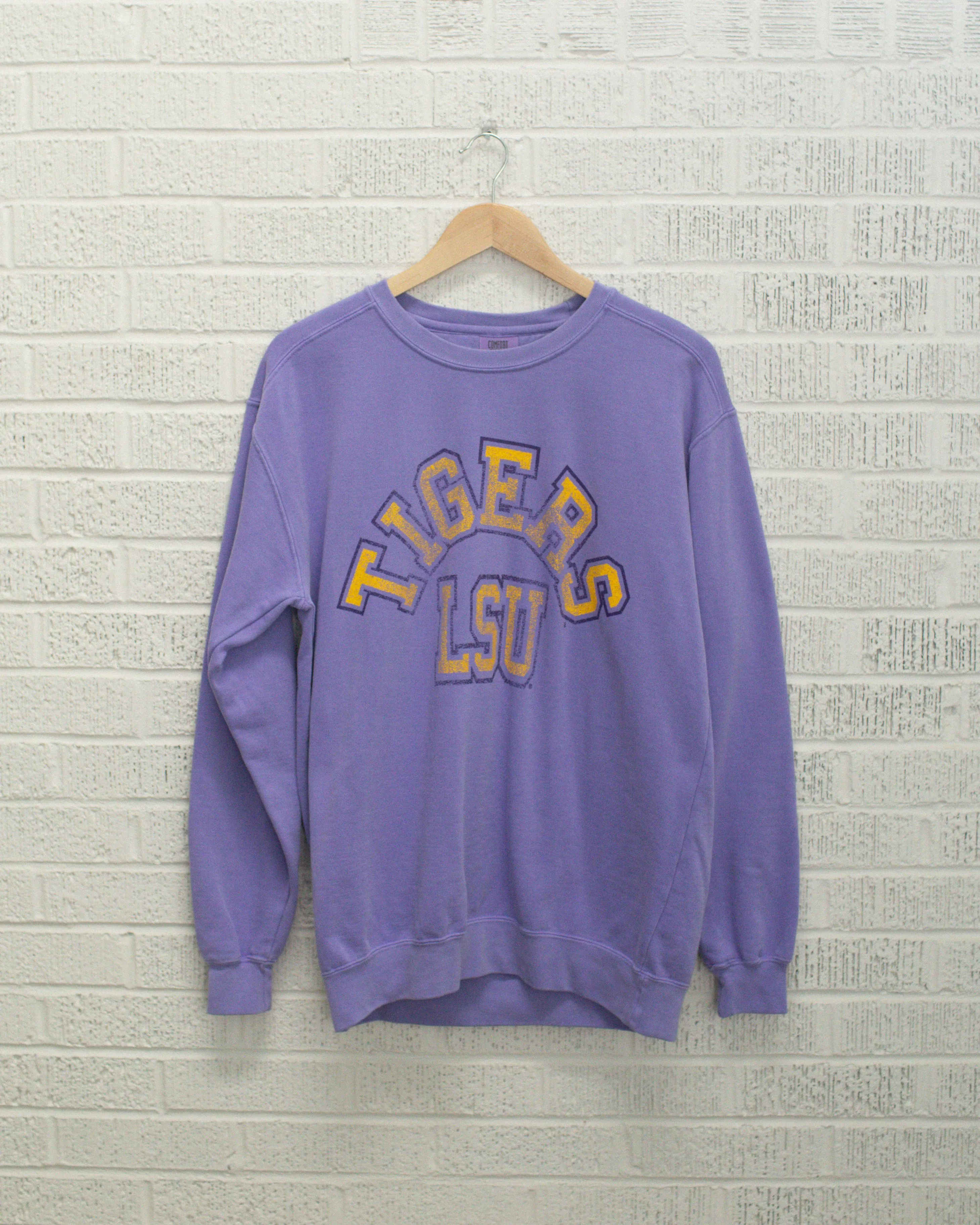 LSU Mega Arch Orchid Sweatshirt