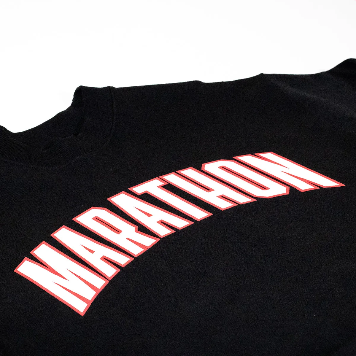 Marathon Varsity Crewneck Sweatshirt - Black/White