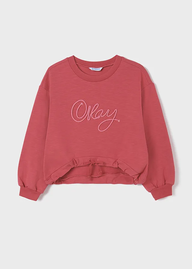 Mayoral 6418 037 - Pink Sweatshirt