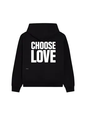 Mens Archive PANGAIA x Choose Love Signature Hoodie—black