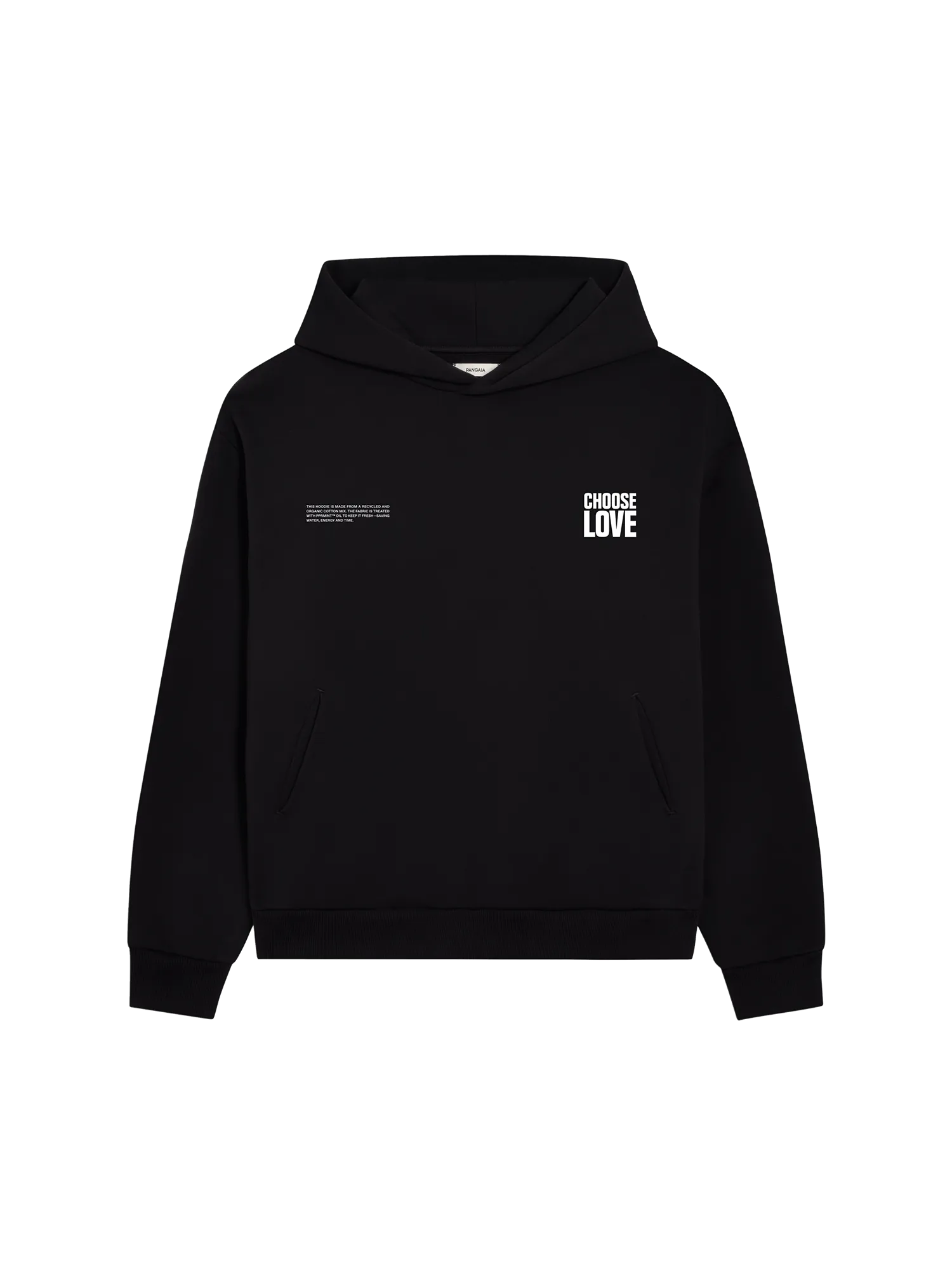 Mens Archive PANGAIA x Choose Love Signature Hoodie—black