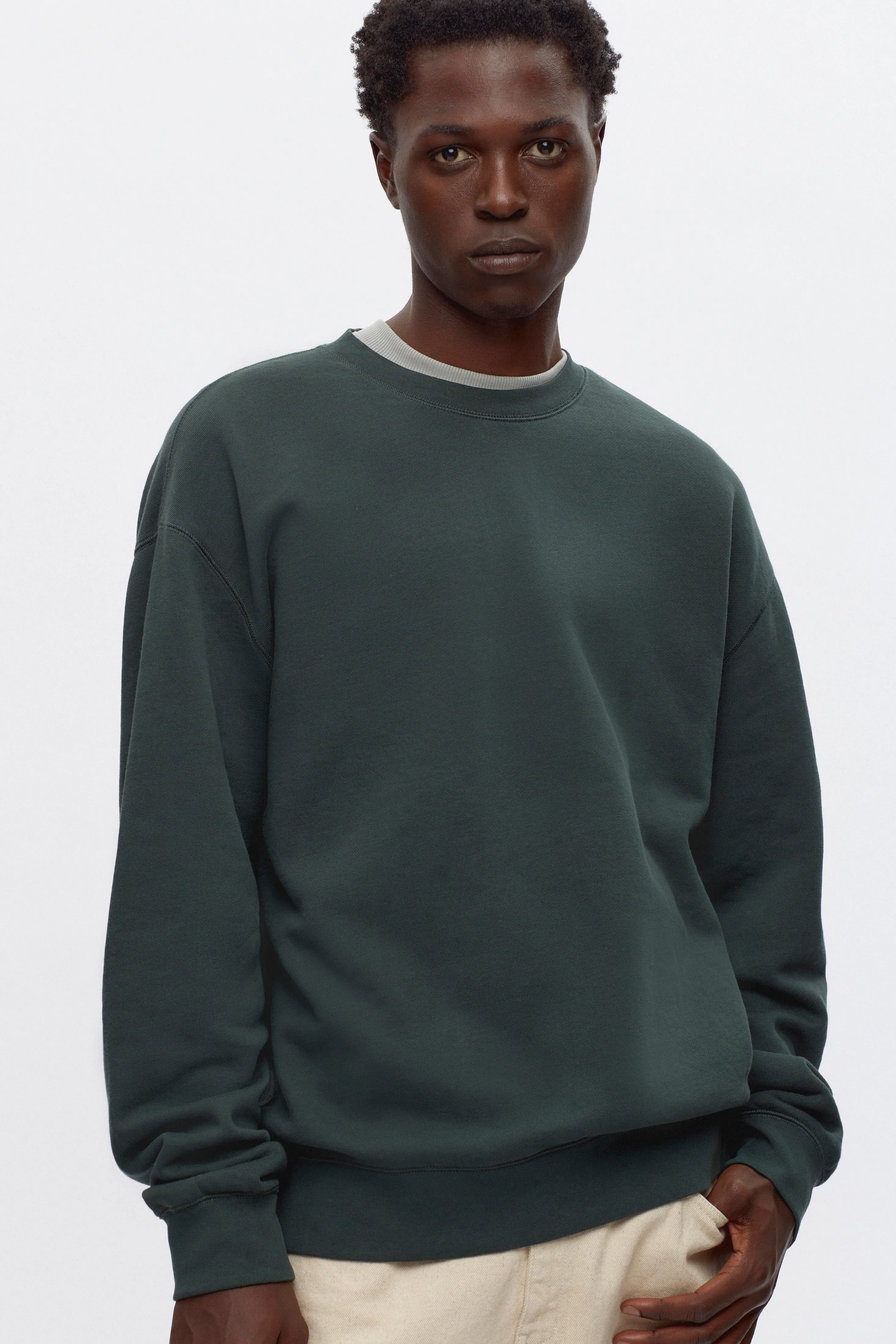 Men's Essential Sweatshirt in Racing Green