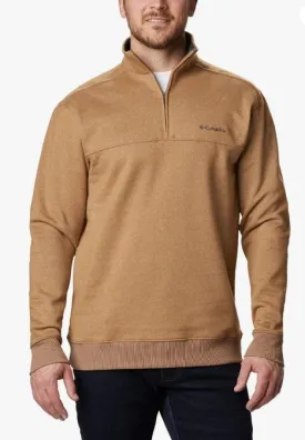 MEN'S HALF ZIP SWEATER - DELTA HEATHER