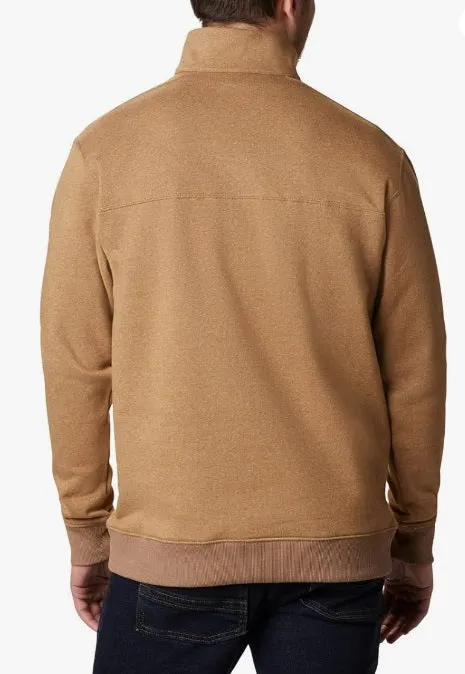 MEN'S HALF ZIP SWEATER - DELTA HEATHER