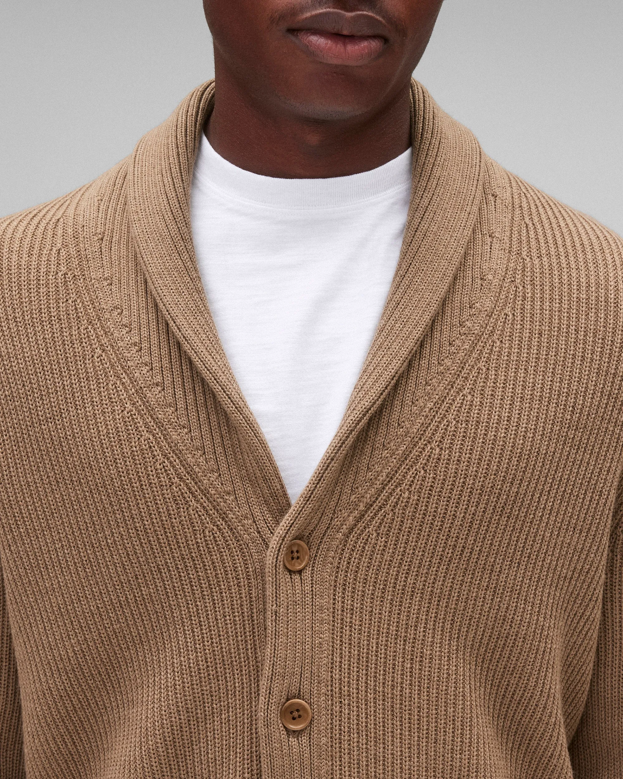 Merino Rib Vinnie Shawl Cardigan