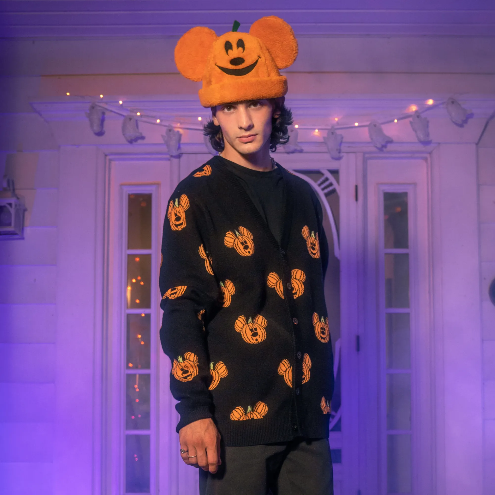 Mickey Glow in the Dark Pumpkin Cardigan