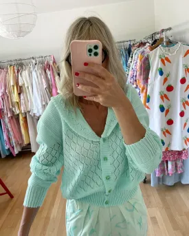 Mint Green Knit Cardigan