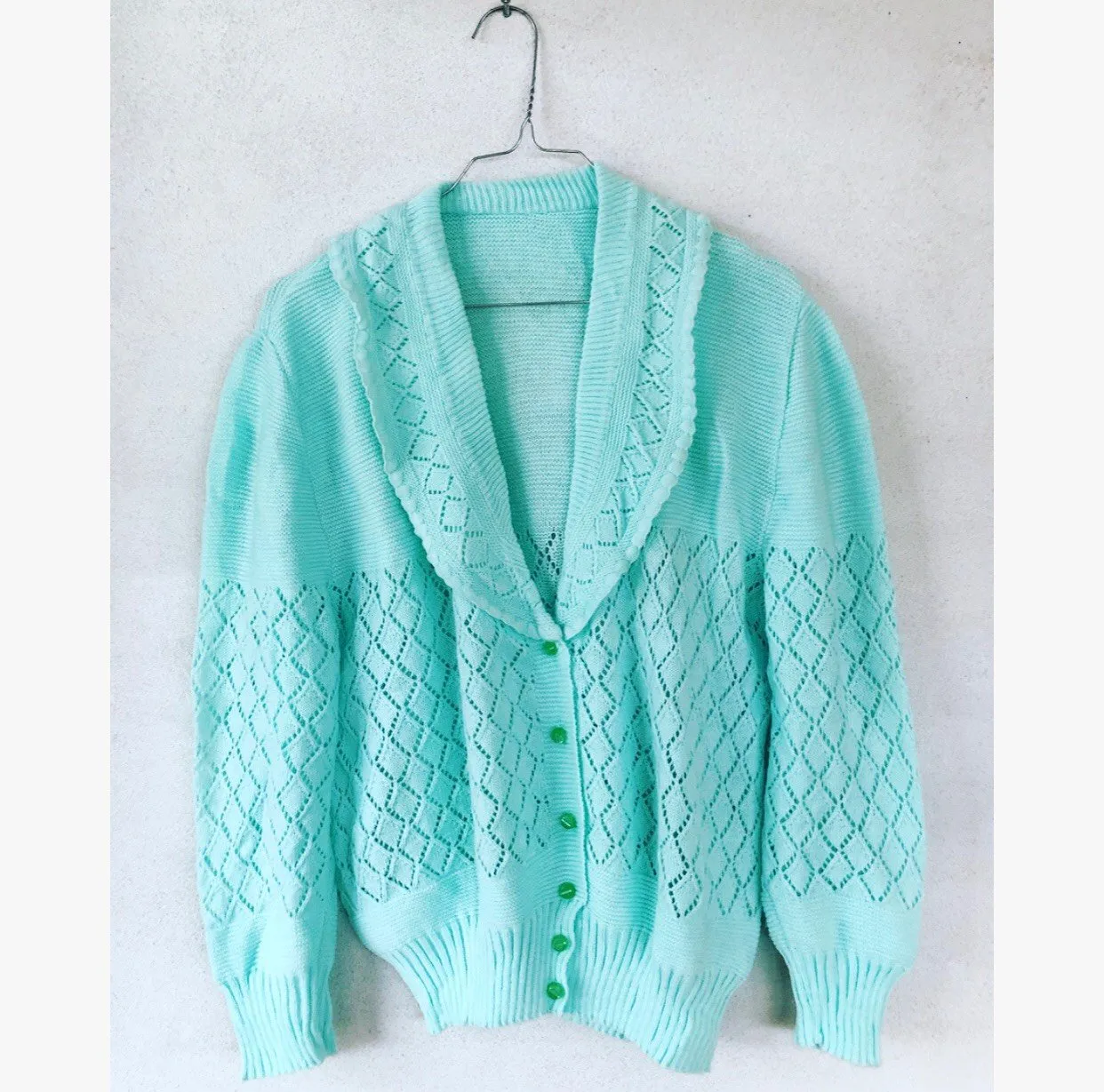 Mint Green Knit Cardigan