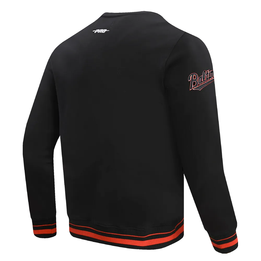 MLB BALTIMORE ORIOLES MASHUP MEN'S RIB CREWNECK (BLACK)