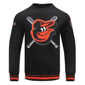 MLB BALTIMORE ORIOLES MASHUP MEN'S RIB CREWNECK (BLACK)