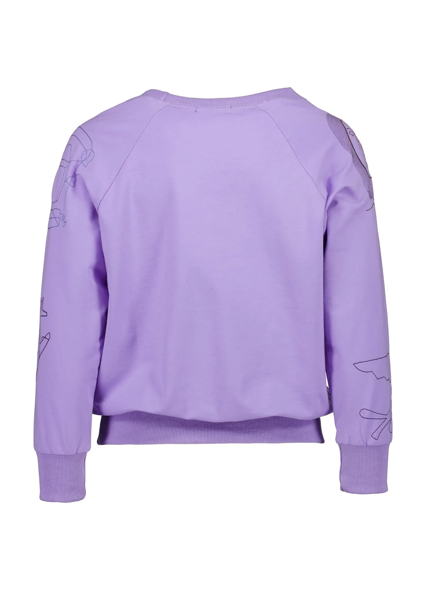 Montage Sweatshirt Lilac in Embroidered Cotton