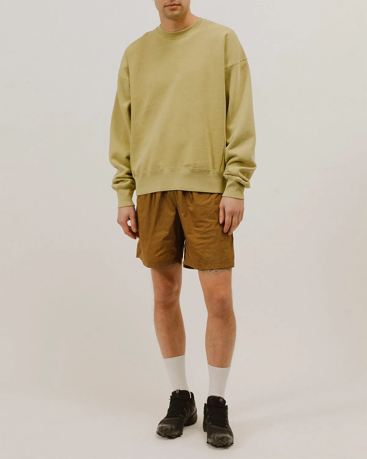 Natural Dyed Crew Fleece - Moss