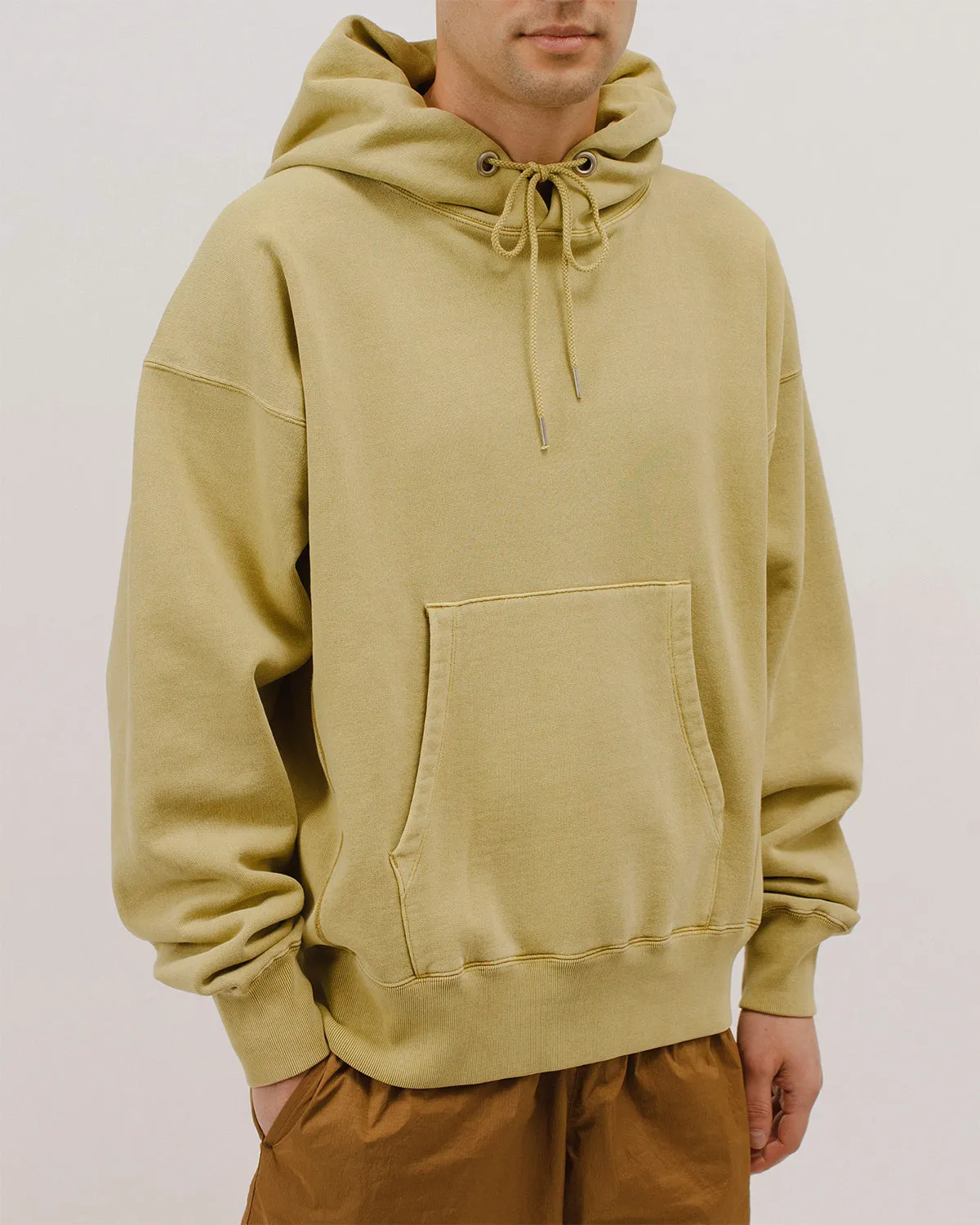 Natural Dyed Hoodie Fleece - Moss