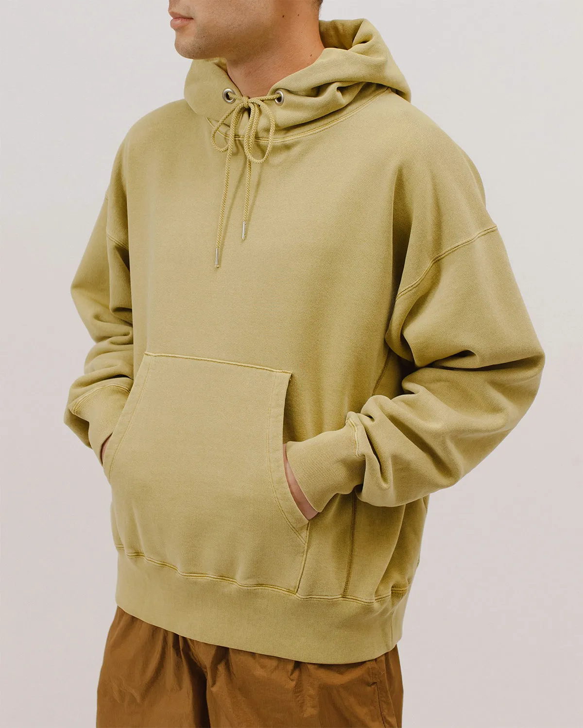 Natural Dyed Hoodie Fleece - Moss