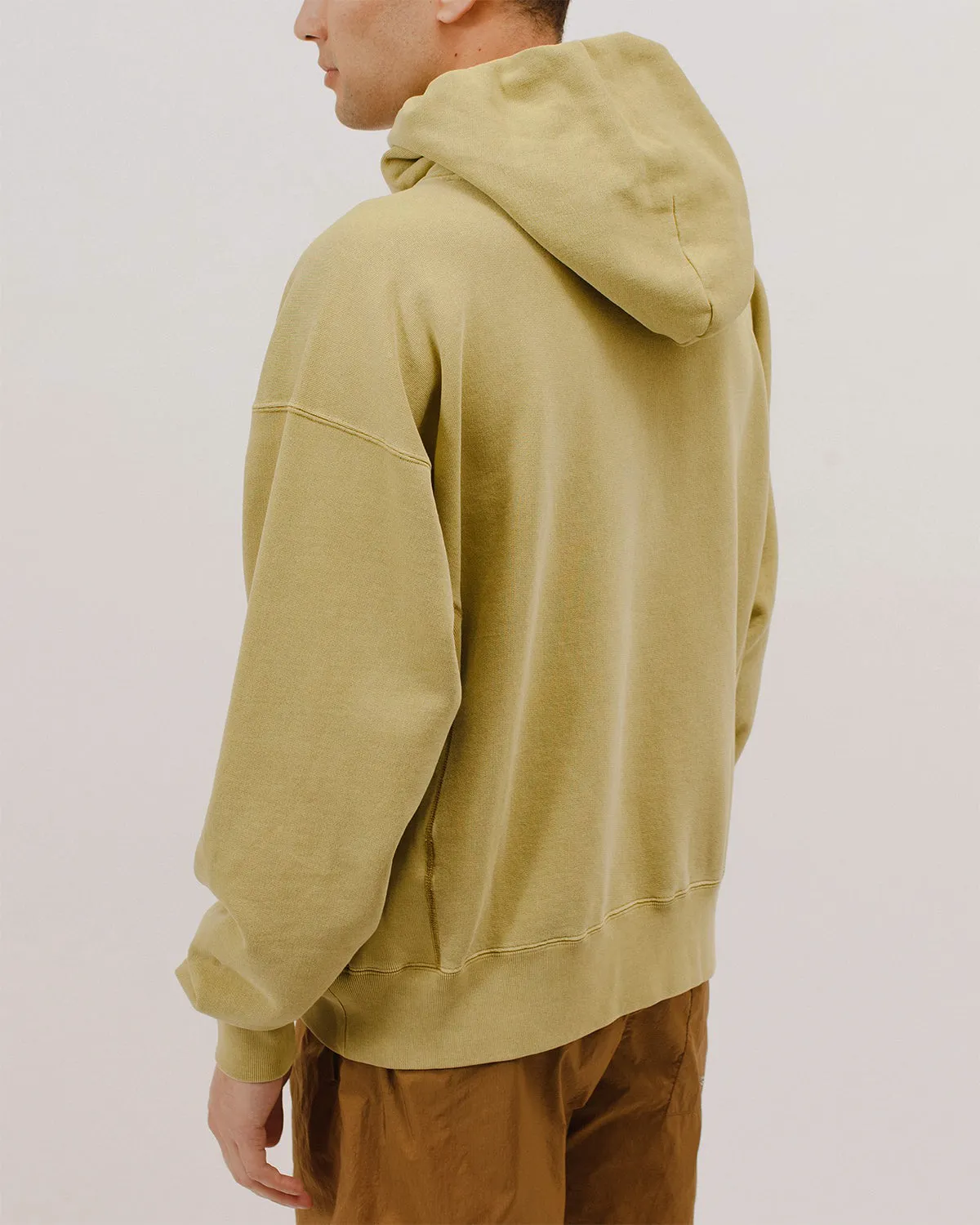 Natural Dyed Hoodie Fleece - Moss