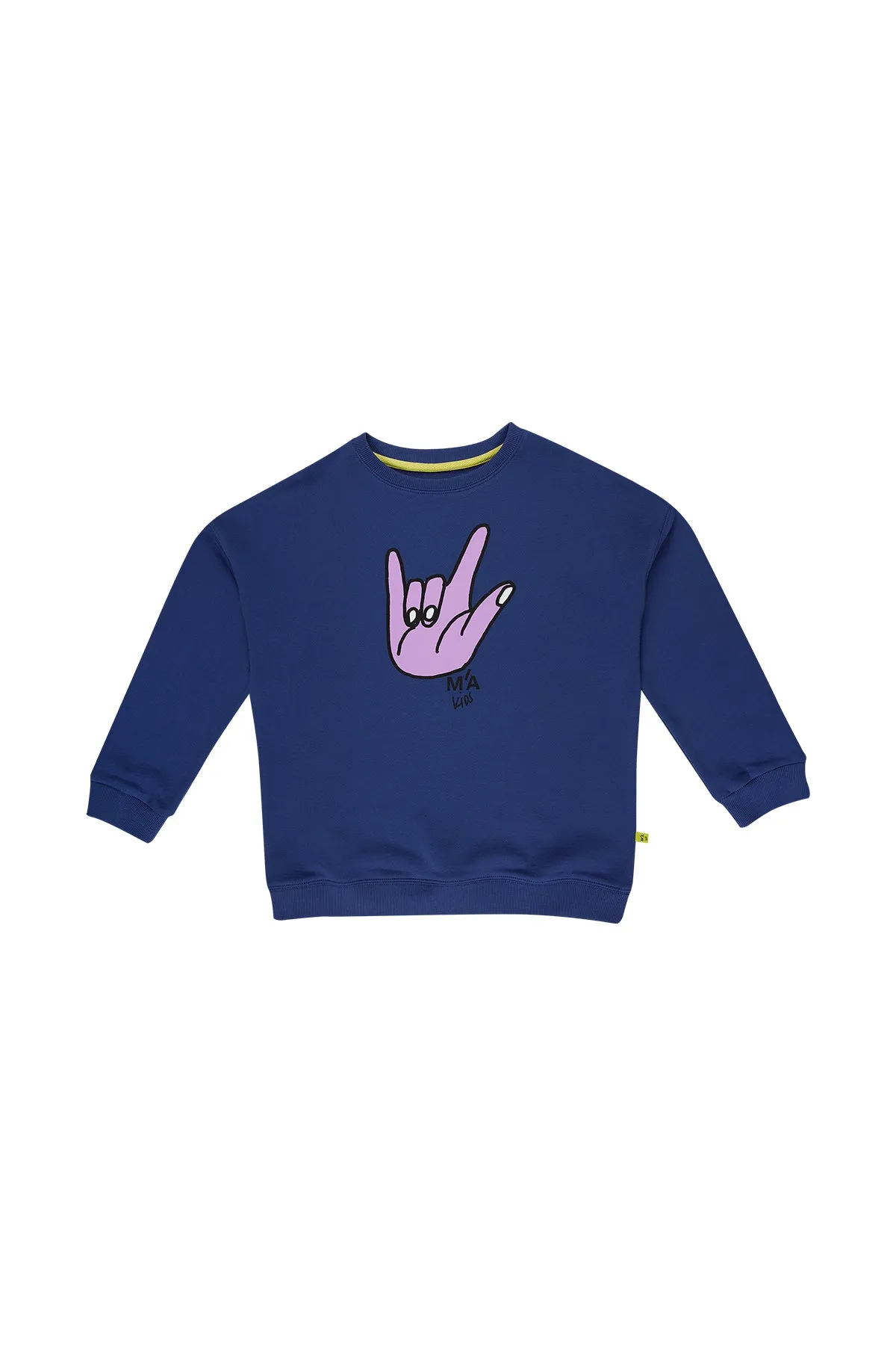 NAVY HAND PRINT SWEATSHIRT