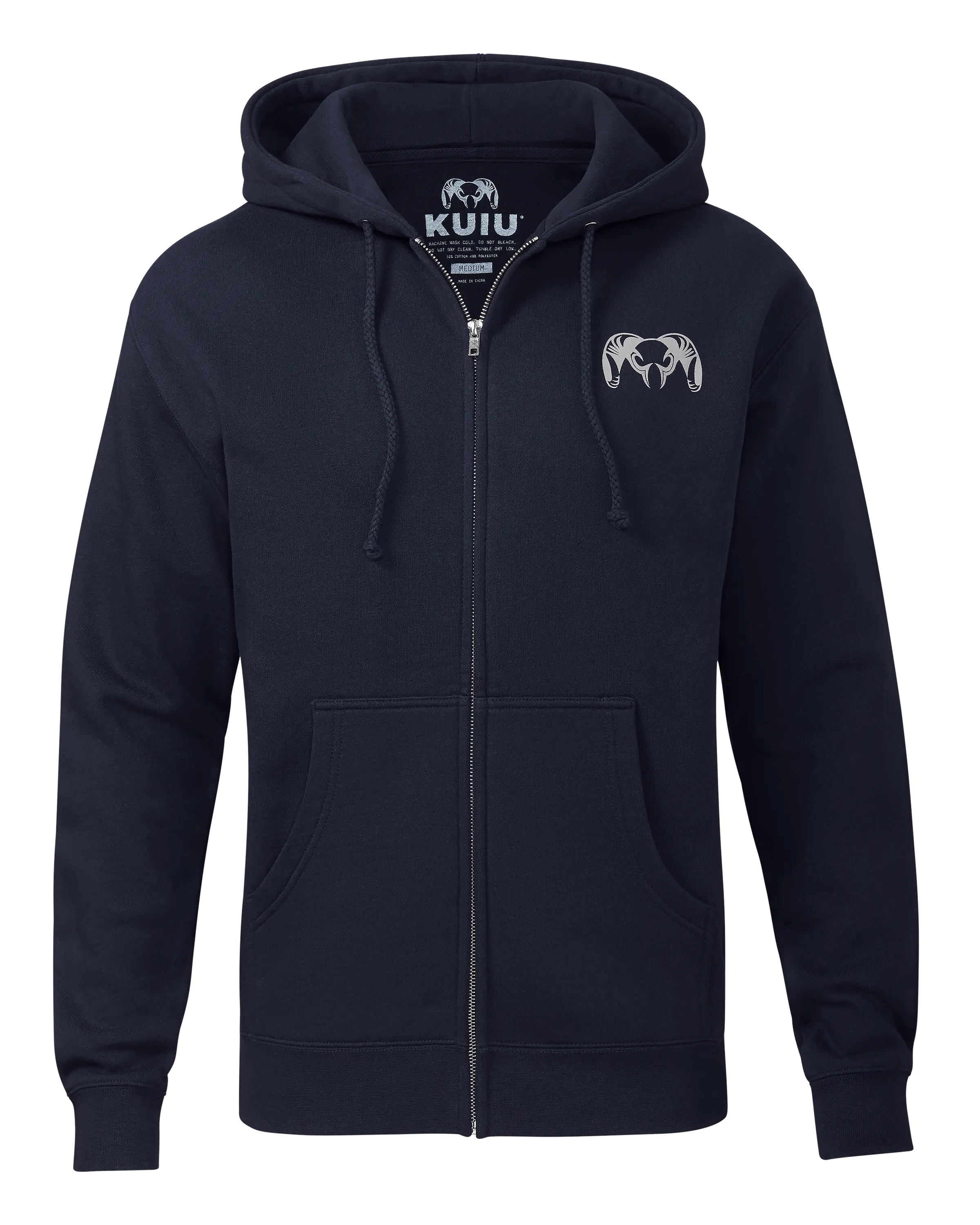 Premium Navy Full-Zip Hoodie from KUIU Island Collection