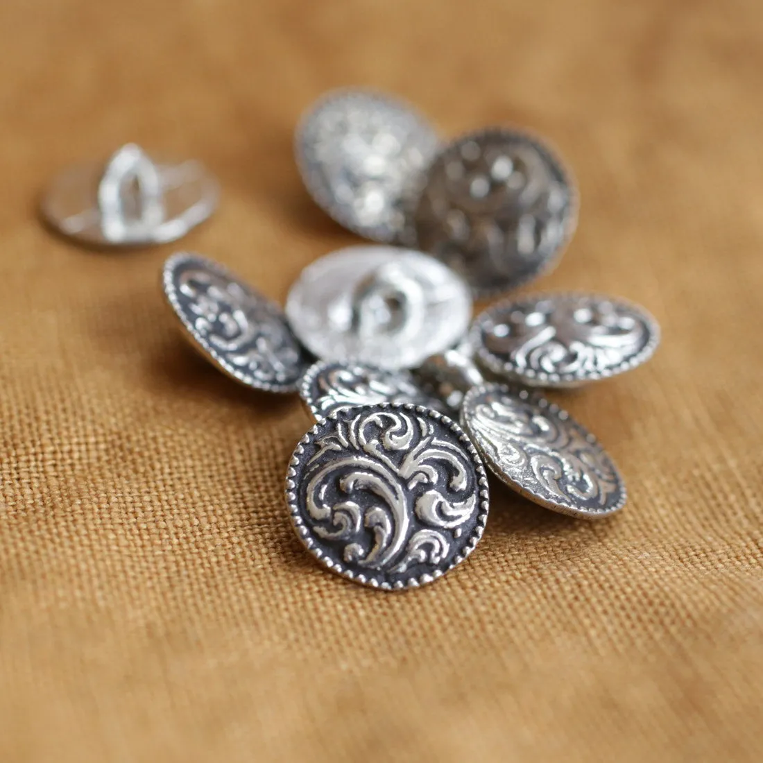 Paisley Buttons - Choice of Three Sizes - Pack of Ten