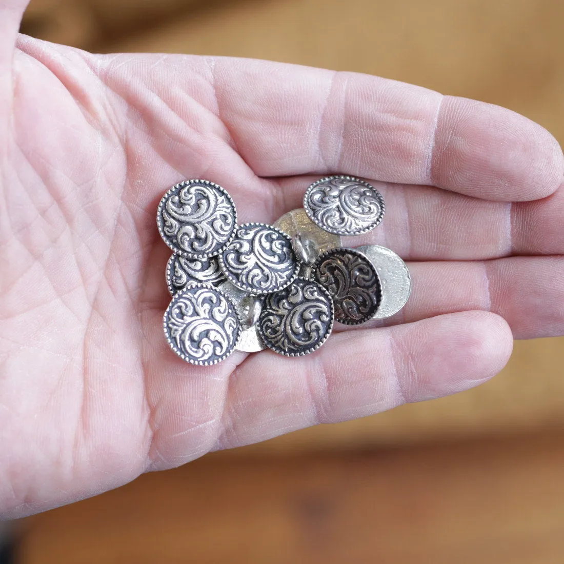 Paisley Buttons - Choice of Three Sizes - Pack of Ten