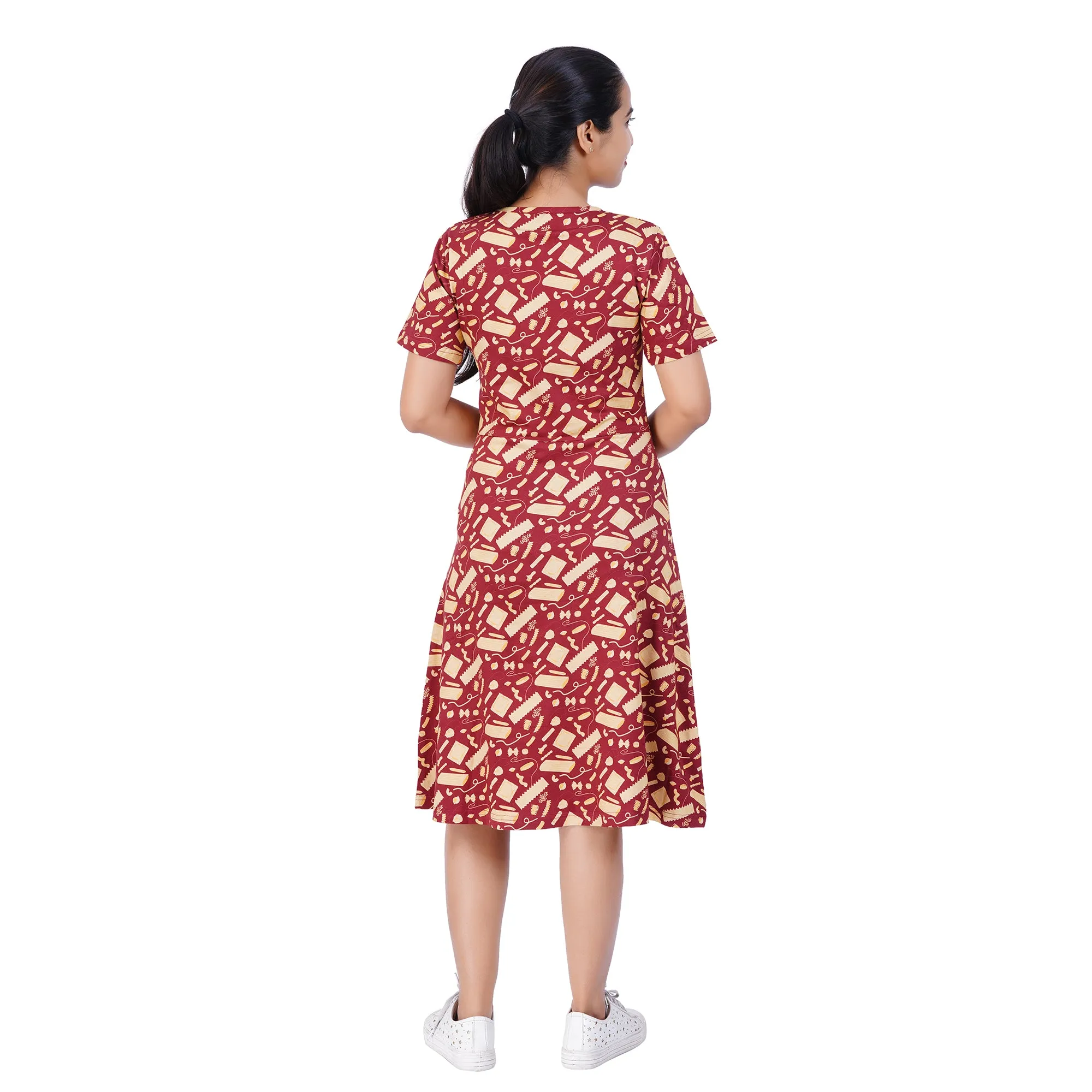 Pastabilities A-Line Dress (With Waist Seam)