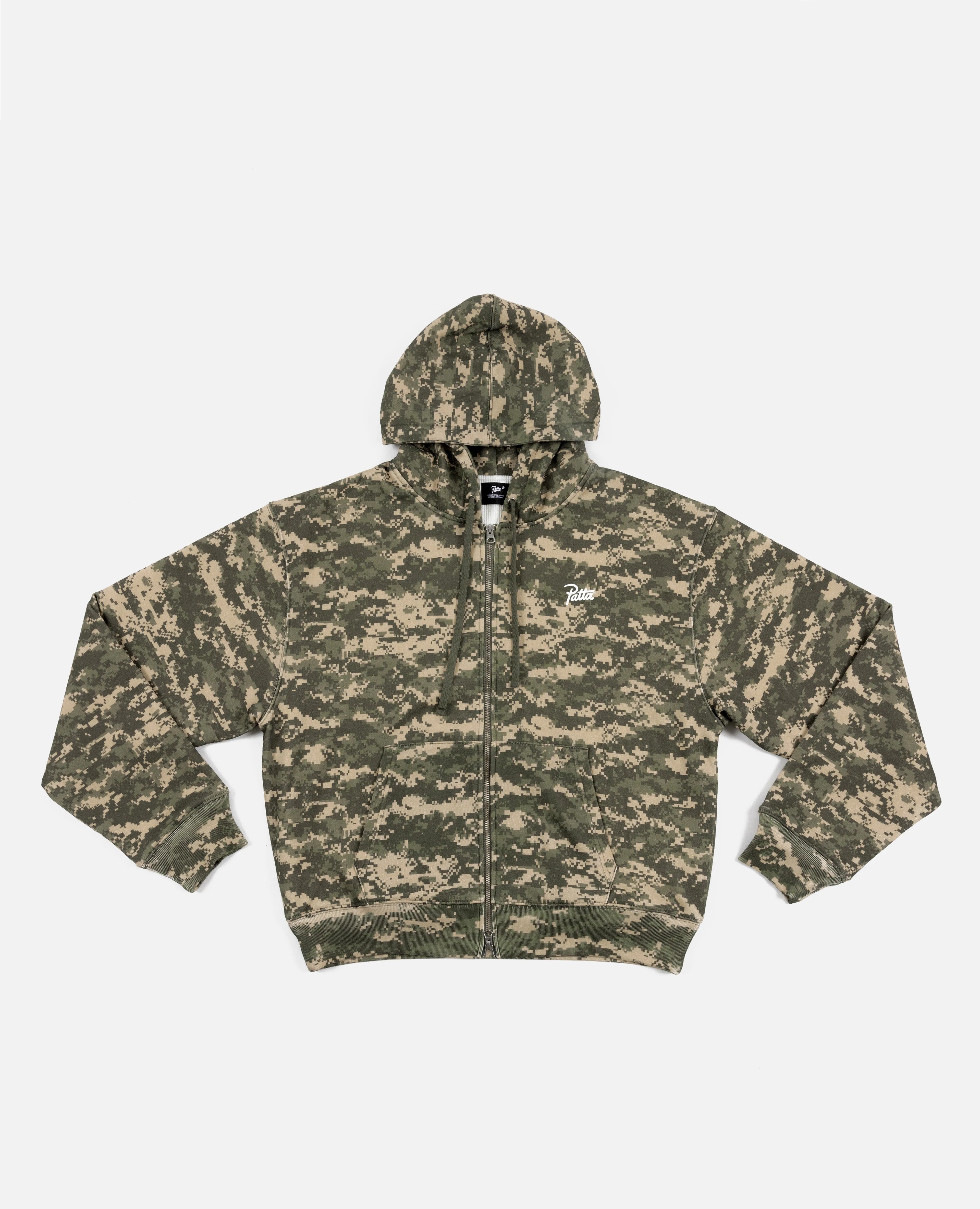 Patta Digi Camo Waffle Zip Hooded Sweater (Multi/Digi Camo)