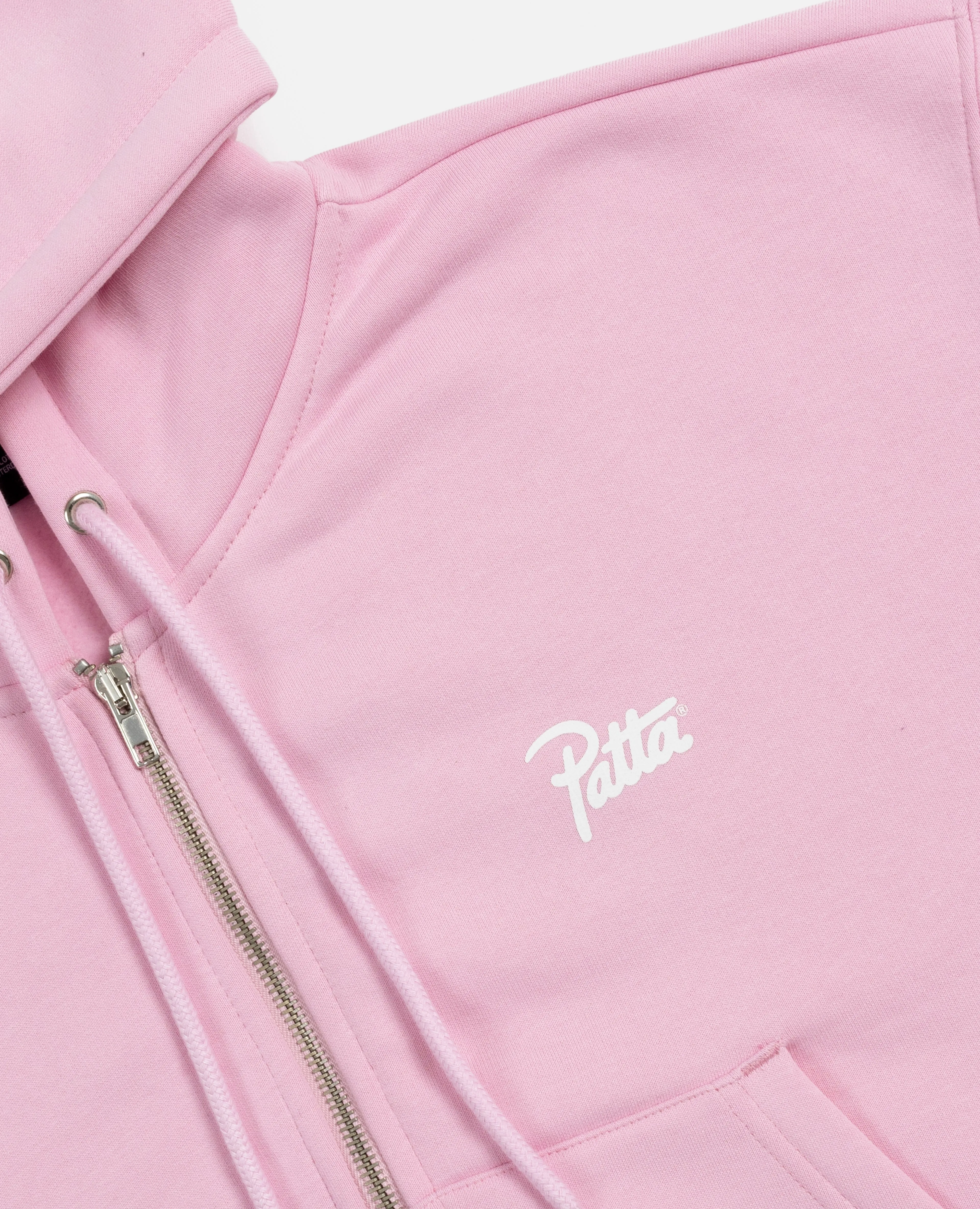 Patta Femme Basic Cropped Zip Hooded Sweater (Cradle Pink)