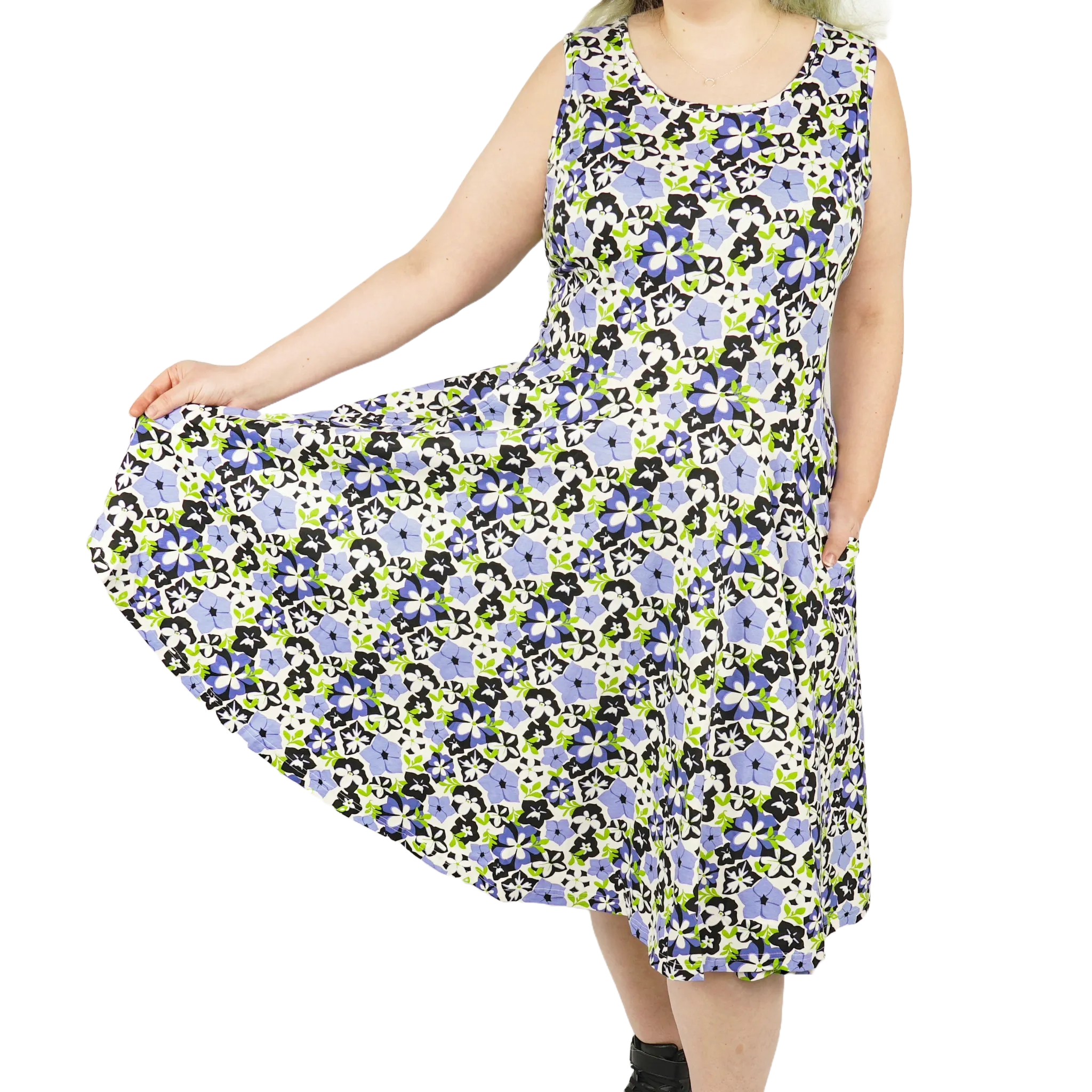 Petunias Sleeveless Twirl Dress [FINAL SALE]