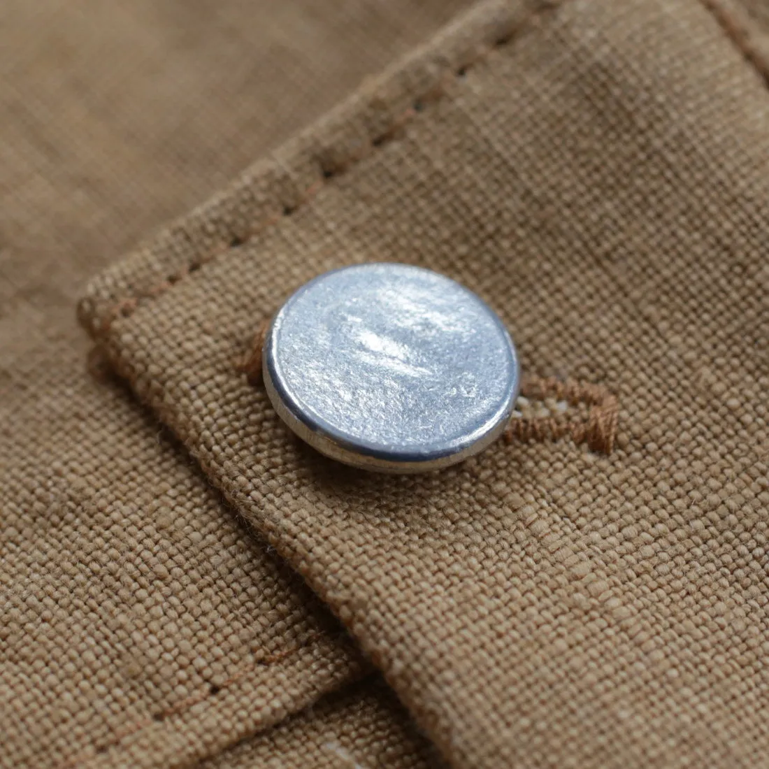 Plain Pewter Buttons Small Pack of 10