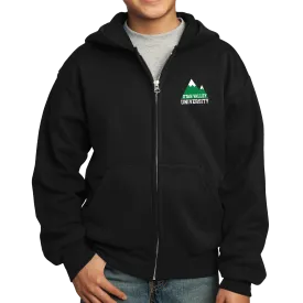 Port & Company Youth Core Fleece Full-Zip Hooded Sweatshirt- Mountain