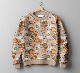 [Pre Order] Fabulous Fall Pumpkin Spice - Women's Crew Neck Sweatshirt (EST SHIP LATE OCT)