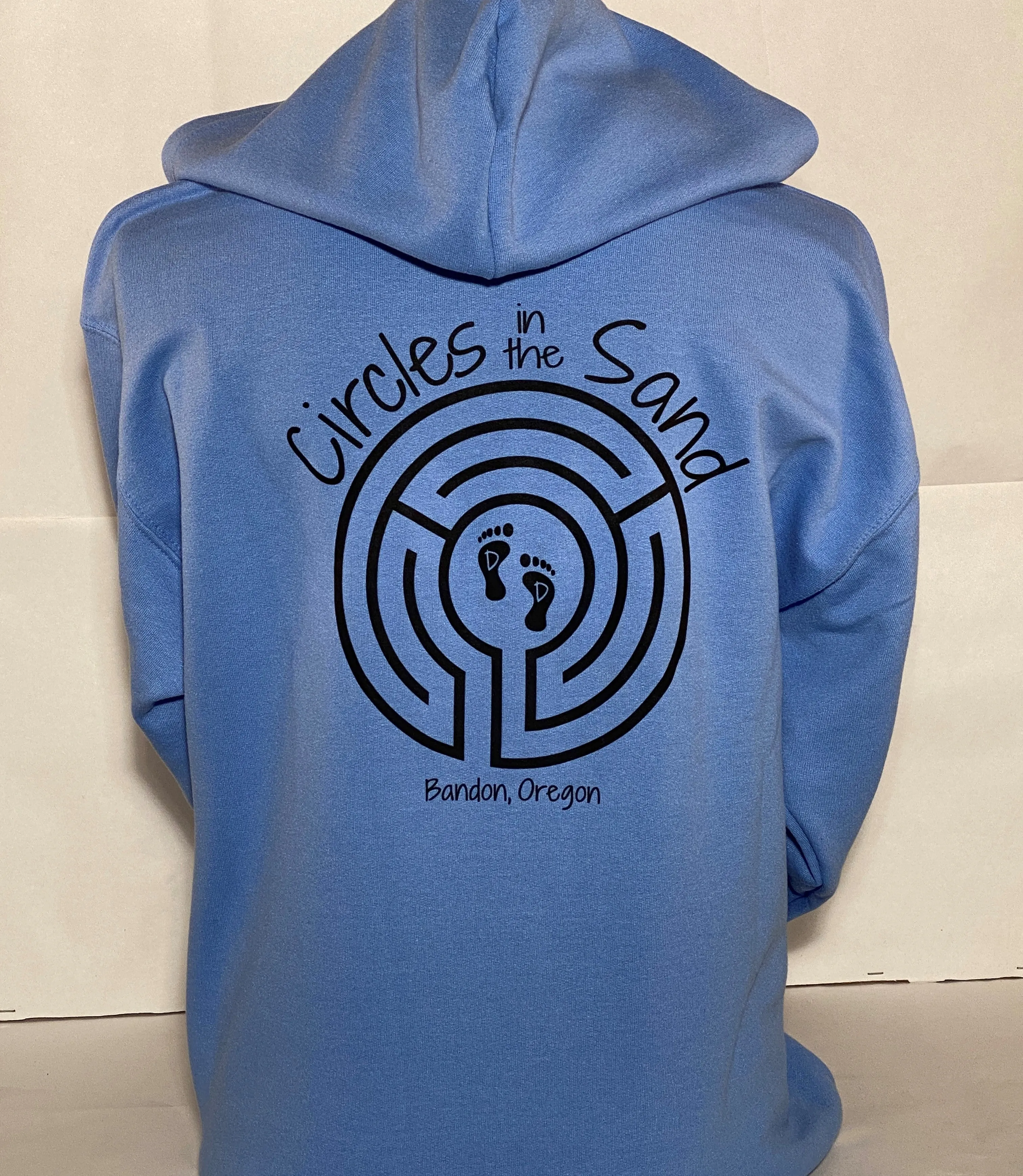 "See you on the sand" Carolina Blue Adult Zip Hooded Sweatshirt