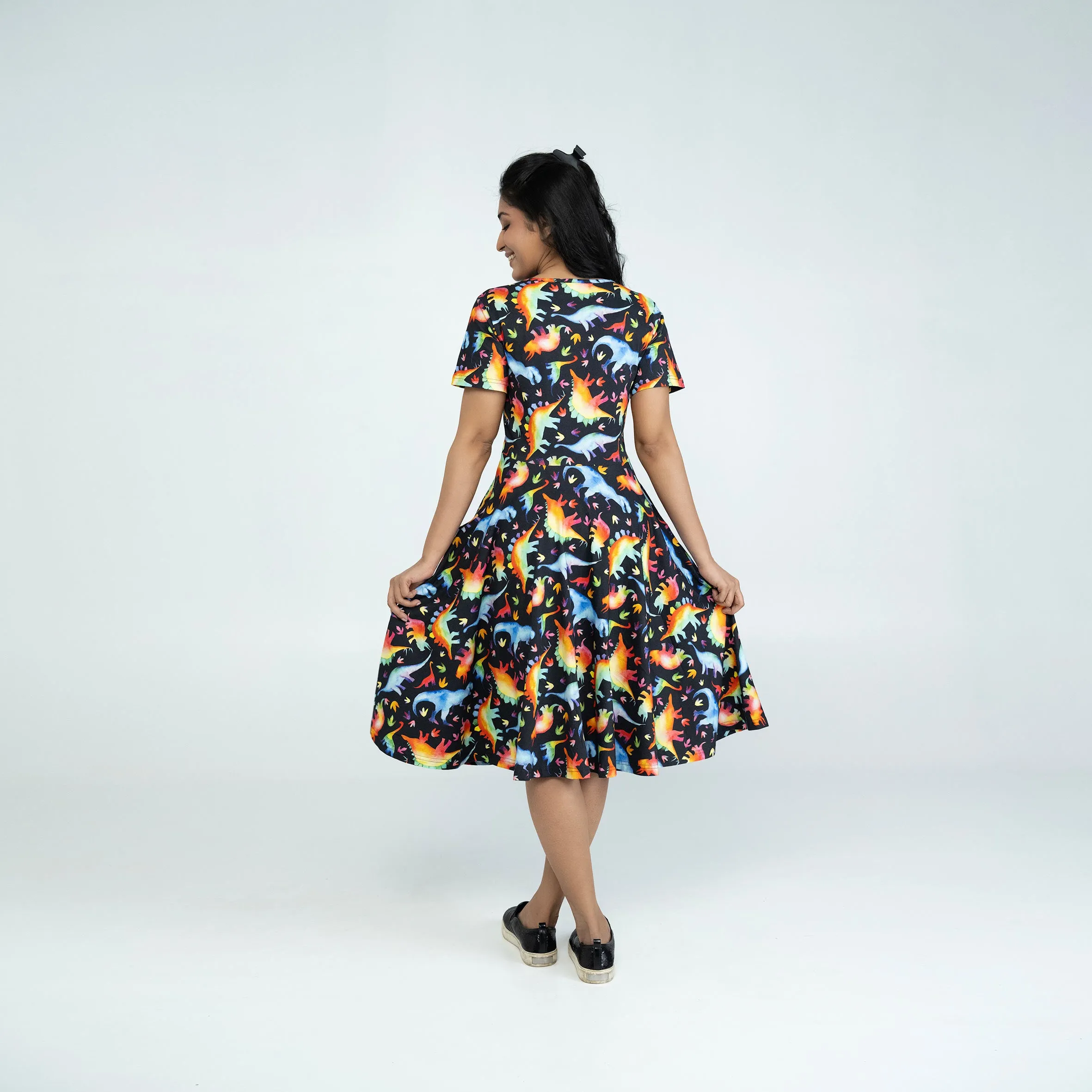 Rainbowsaurus Twirl Dress