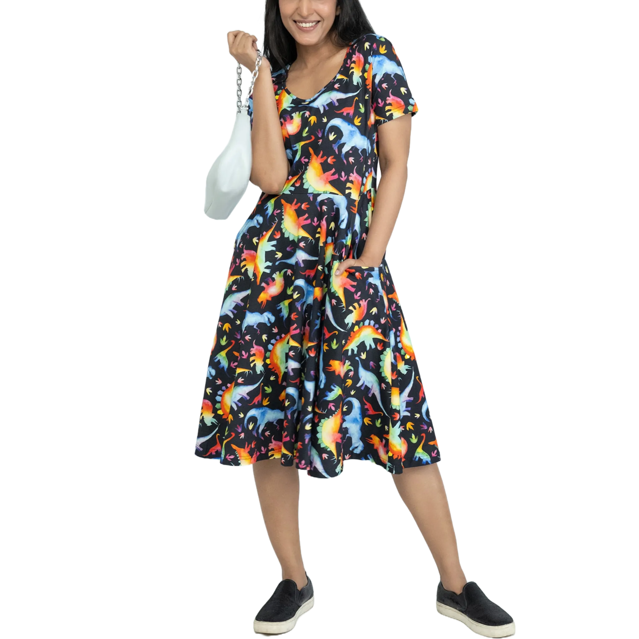 Rainbowsaurus Twirl Dress