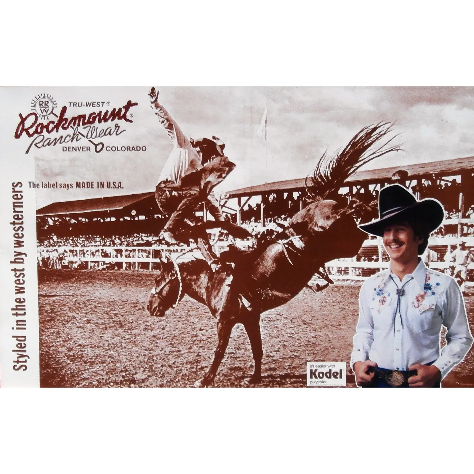 Rockmount Bronc Styled in the West Vintage Poster