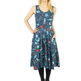 Save the Ocean Sleeveless Twirl Dress