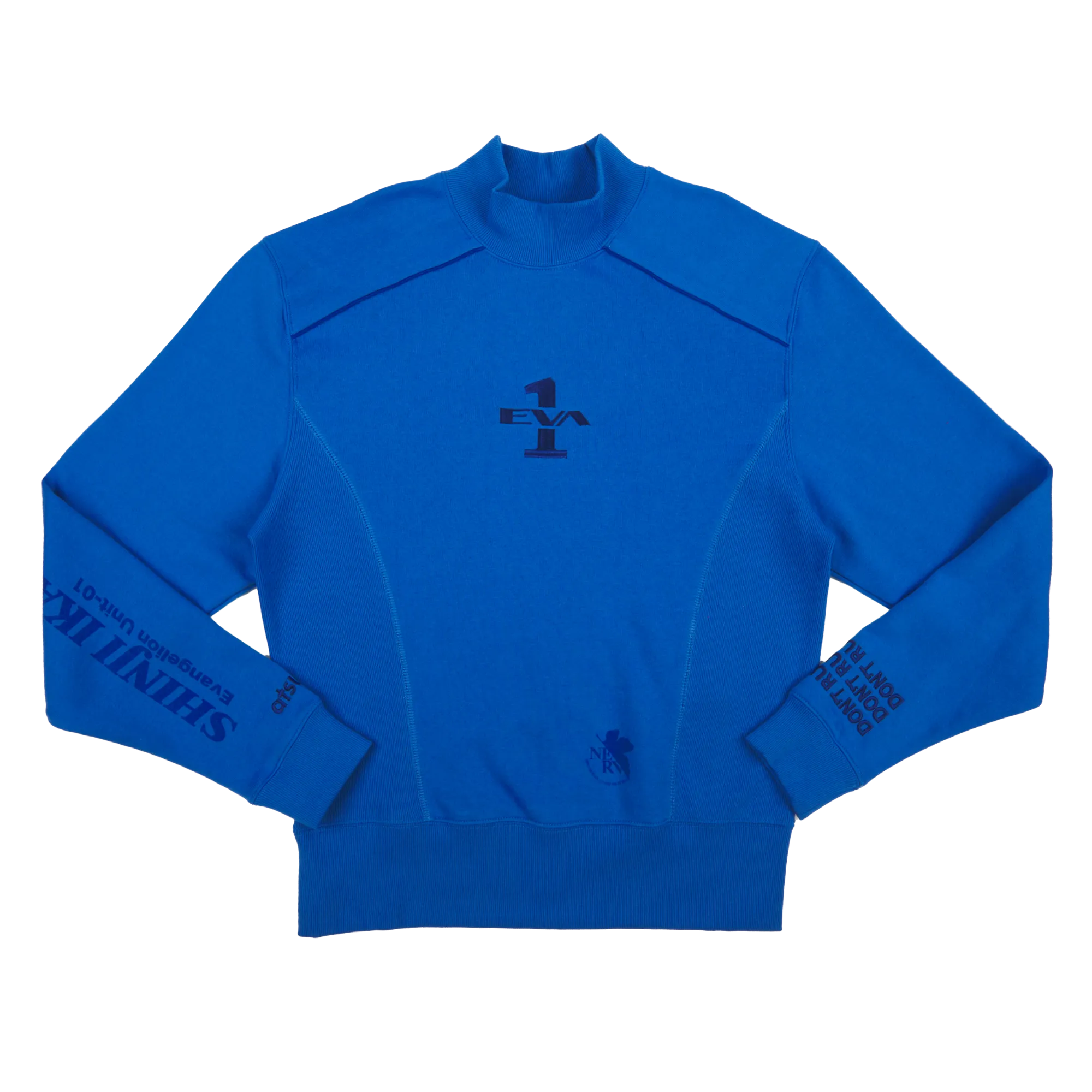 Shinji Ikari Blue Mock Neck Sweatshirt