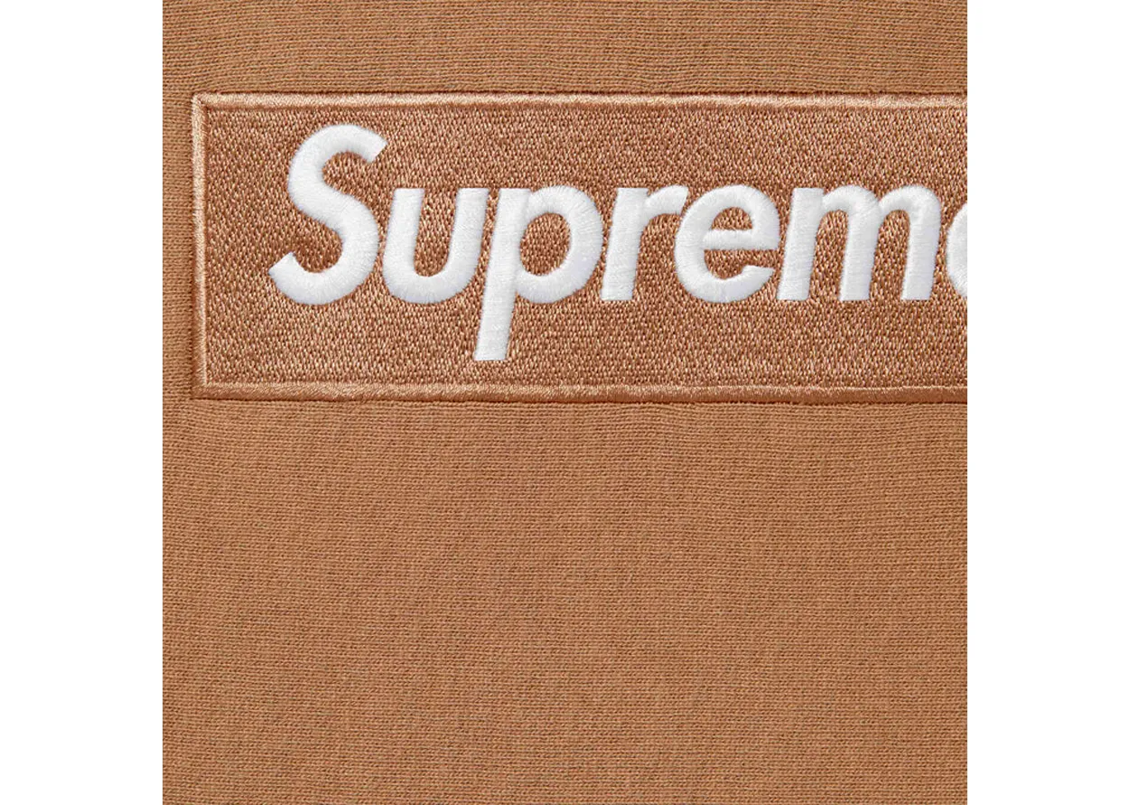 Supreme Box Logo Hooded Sweatshirt (Dark Sand) (FW23)