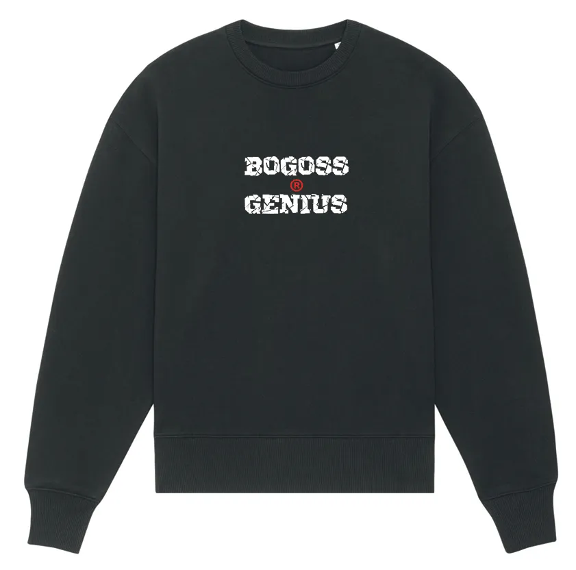 SWEAT-SHIRT NOIR BOGOSS GENIUS® CRACKED