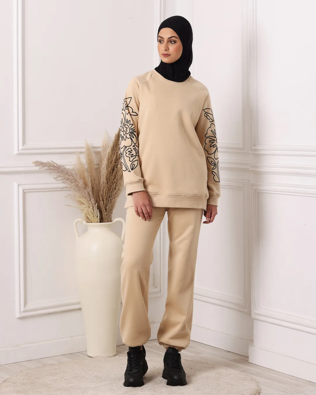 Sweat-shirt Oversize Beige Clair