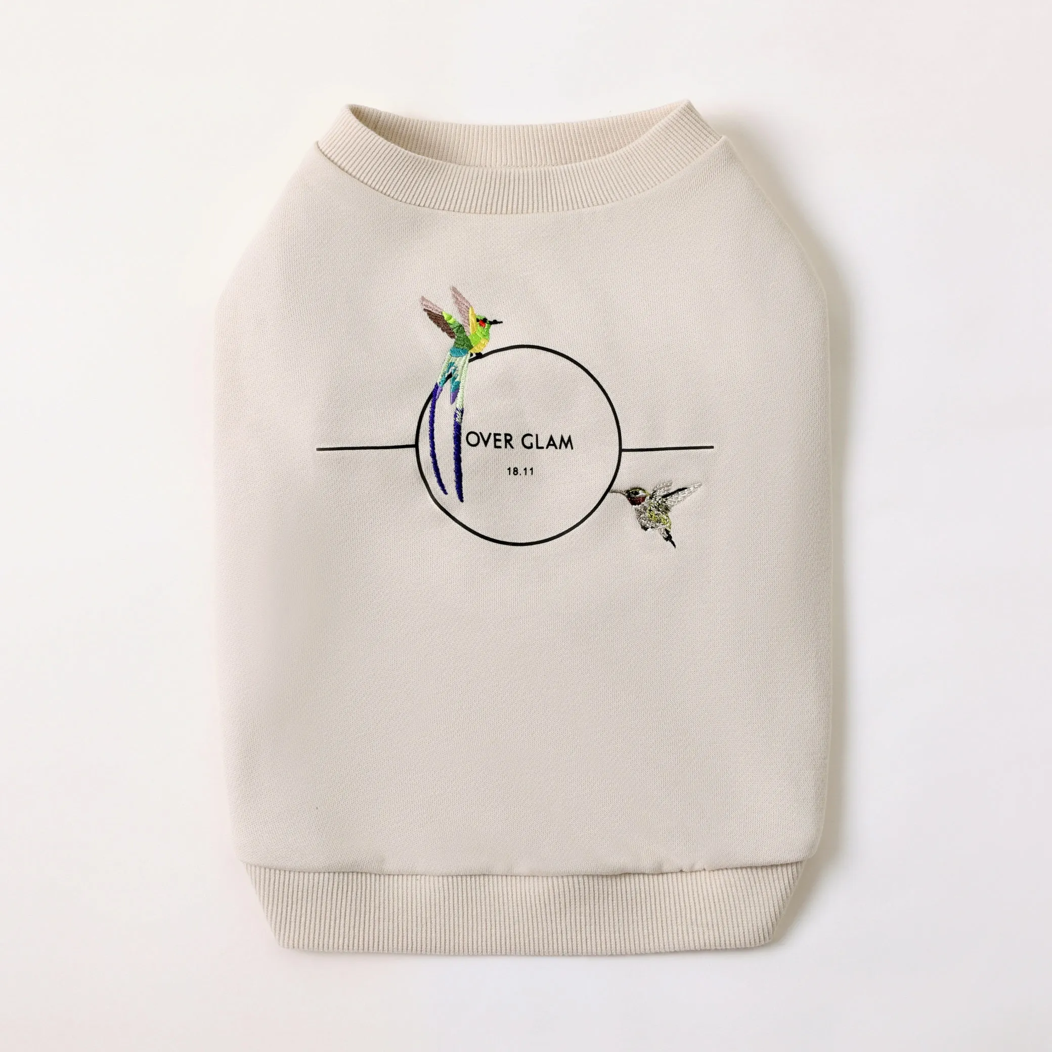 Sweatshirt with Birds Embroidery