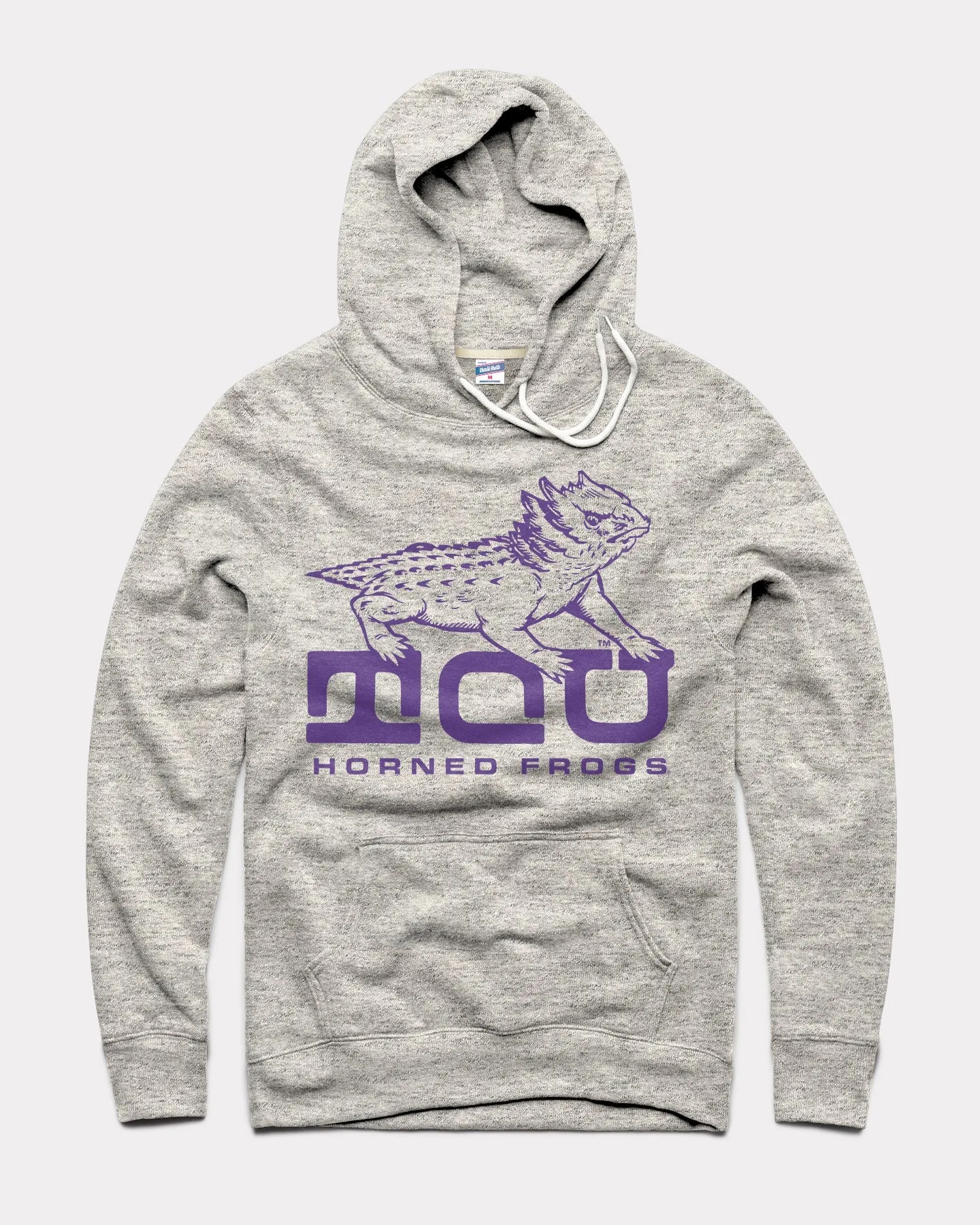 TCU Block Monogram Mascot Athletic Grey Hoodie