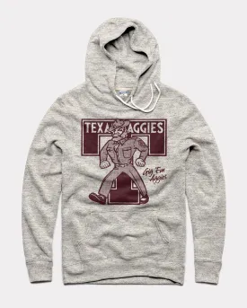 Texas Aggies Monogram T Athletic Grey Hoodie